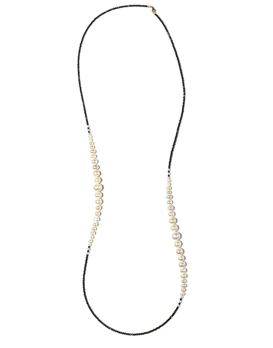 LONG GOLD NECKLACE WITH SPINEL (31645)