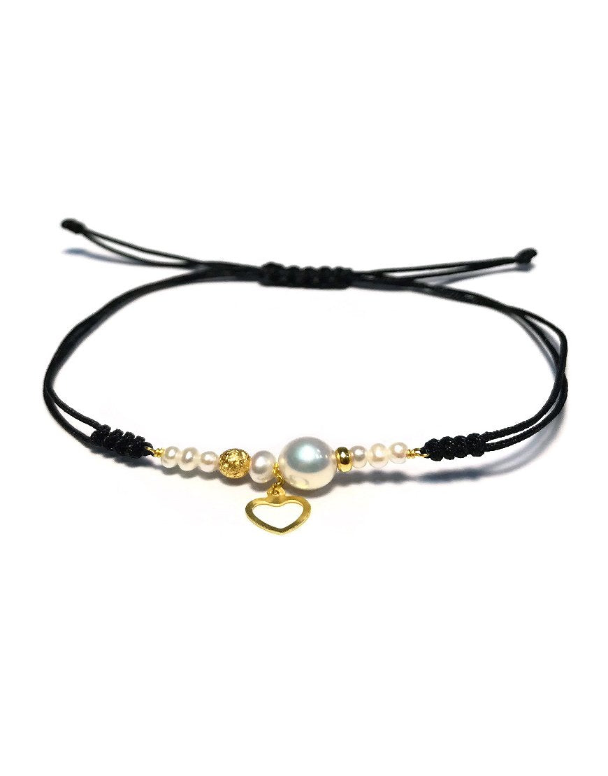 GOLD BRACELET WITH PEARLS (31662)