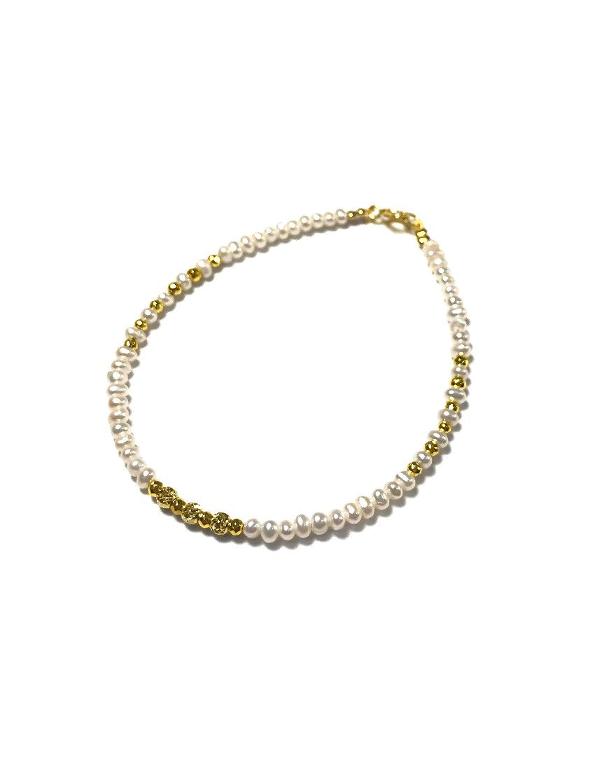 GOLD BRACELET WITH PEARLS (31746)