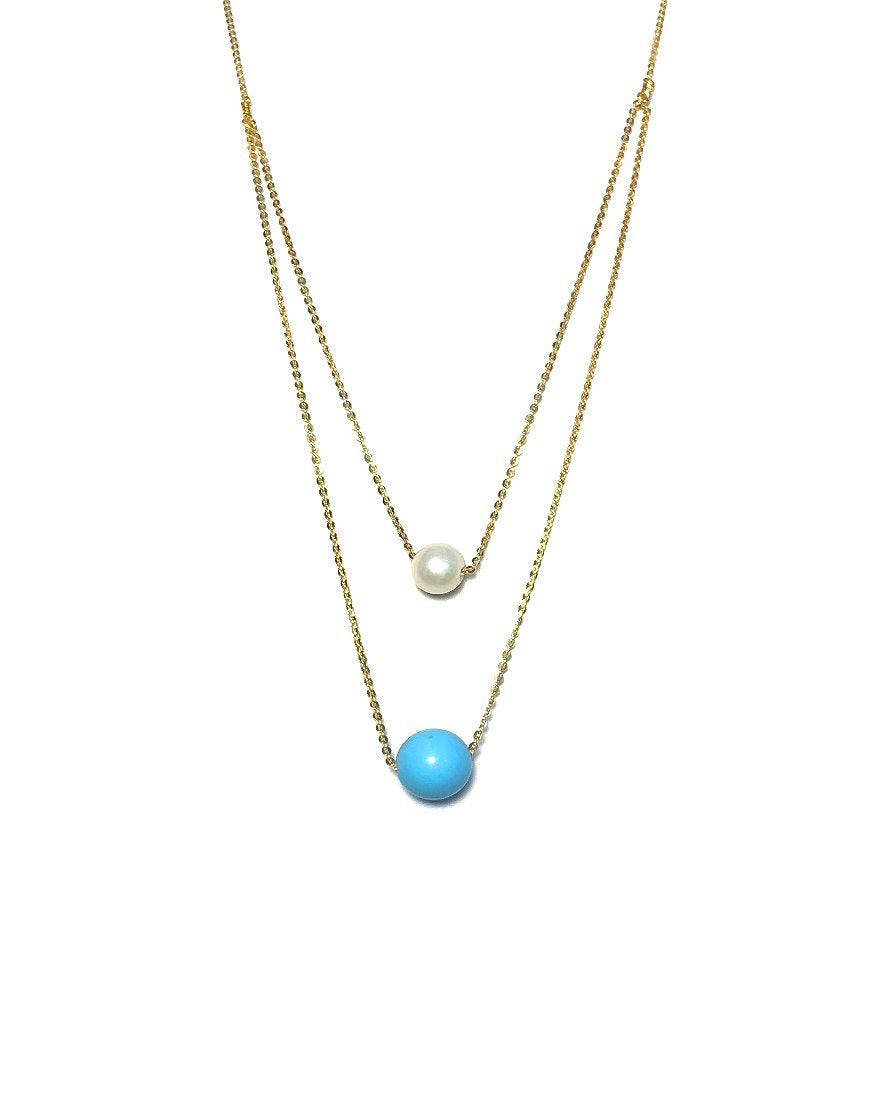 SILVER NECKLACE WITH PEARL (31976)