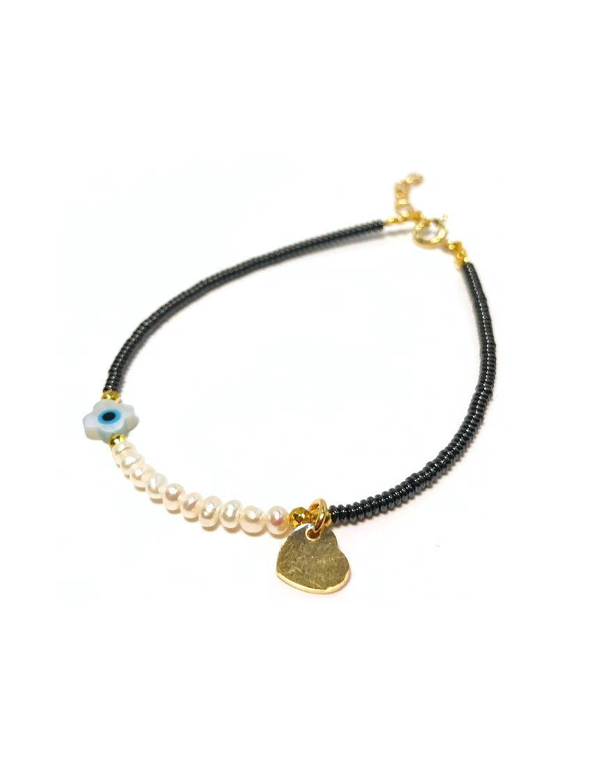SILVER BRACELET WITH HEMATITE (32102)