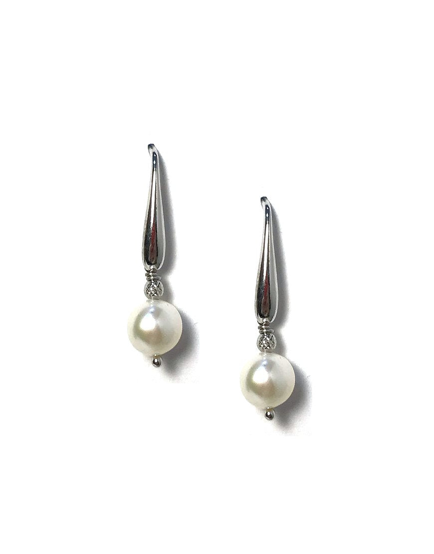 SILVER EARRINGS WITH PEARLS (32130)
