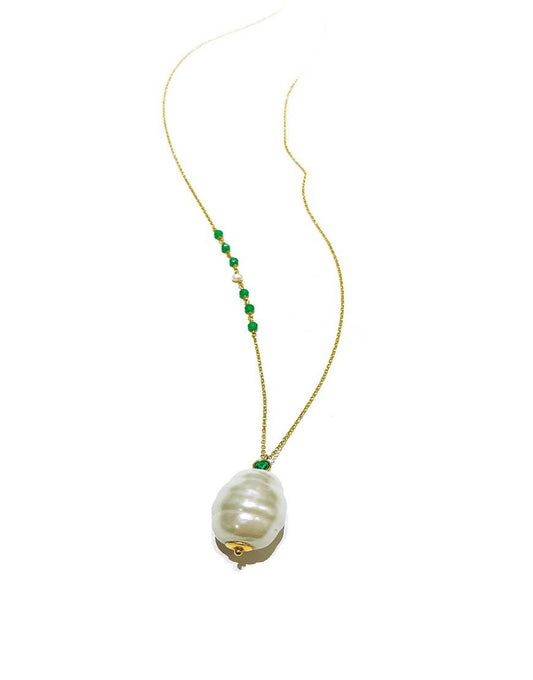 ΚΟΛΙΕ ΑΣΗΜΕΝΙΟ ΜΑΚΡΥ ΜΕ SHELL PEARL (32831)