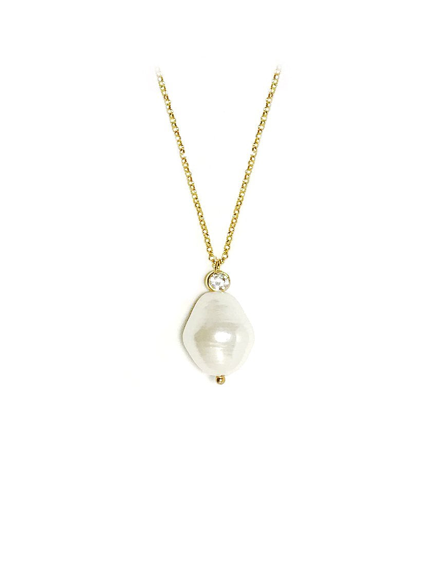 NECKLACE SILVER WITH SHELL PEARL (32833)
