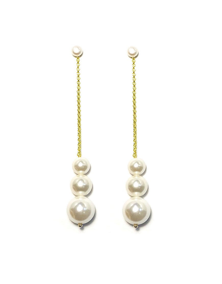 SILVER EARRINGS WITH SHELL PEARL (32874)