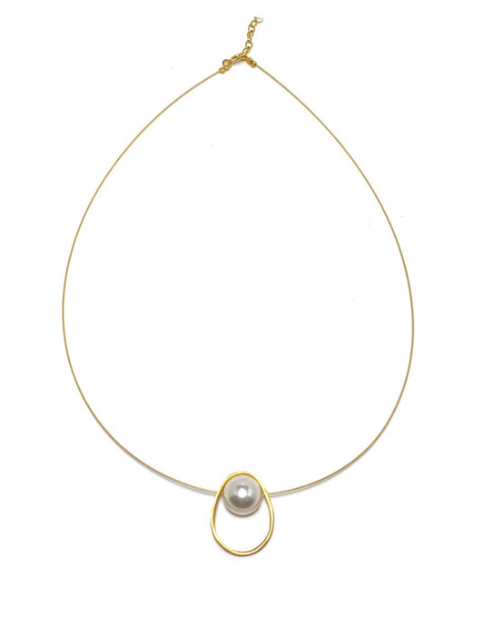ΚΟΛΙΕ ΑΣΗΜΕΝΙΟ ΜΕ SHELL PEARL (32911)
