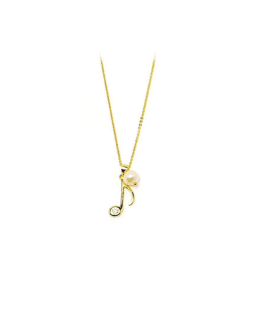 SILVER NECKLACE WITH PEARL (32946)