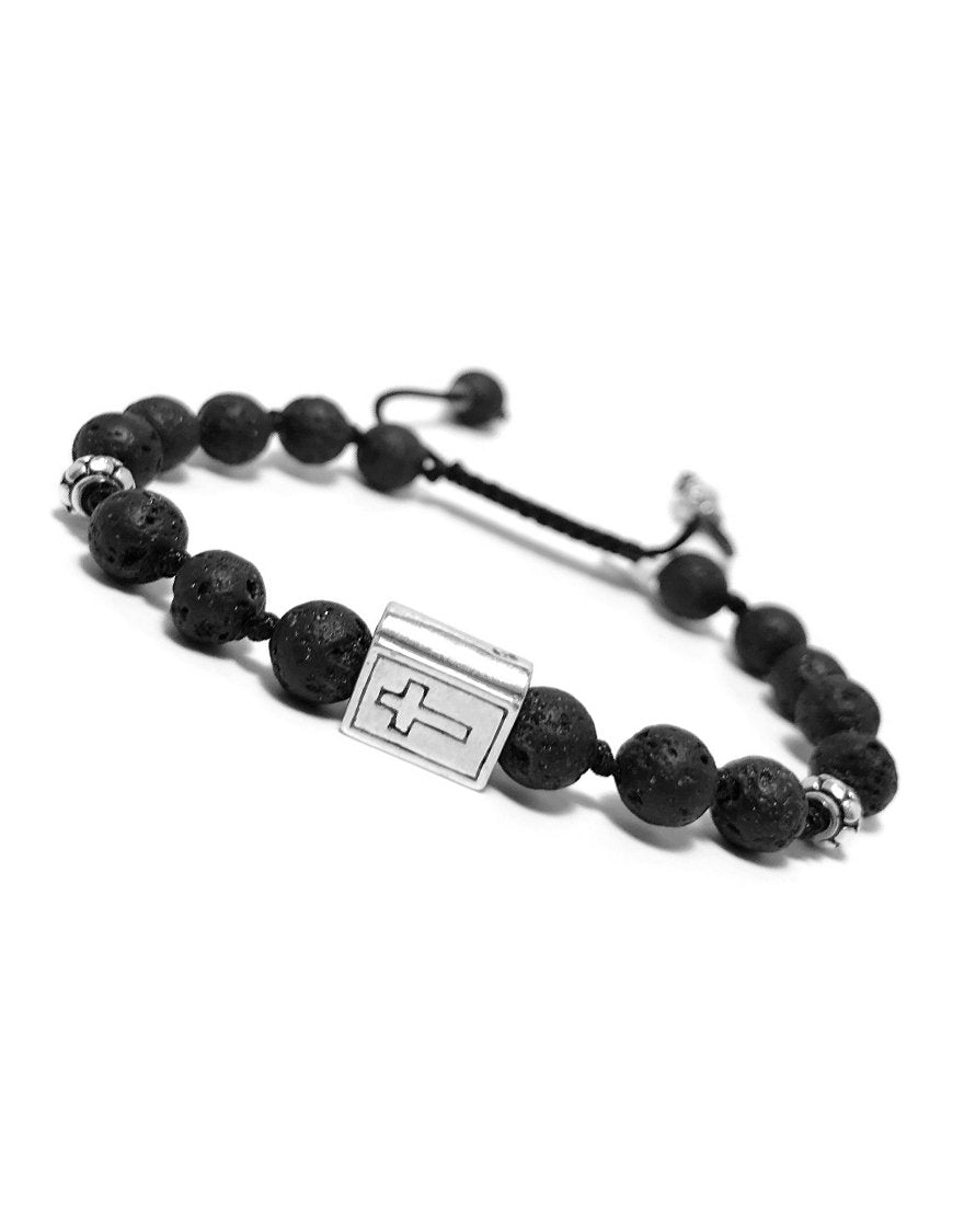 MEN'S SILVER HOLY BIBLE BRACELET (33038)