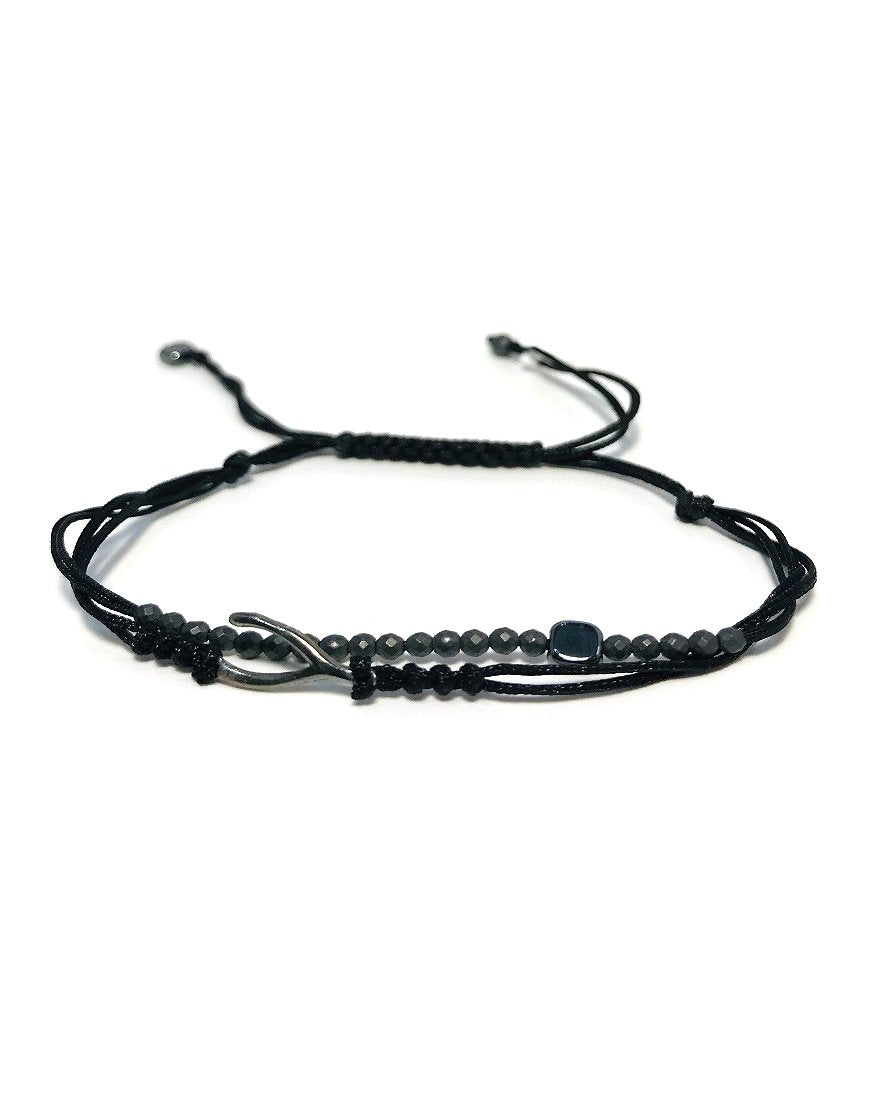 MEN'S SILVER BRACELET WITH CHARMS (33132)