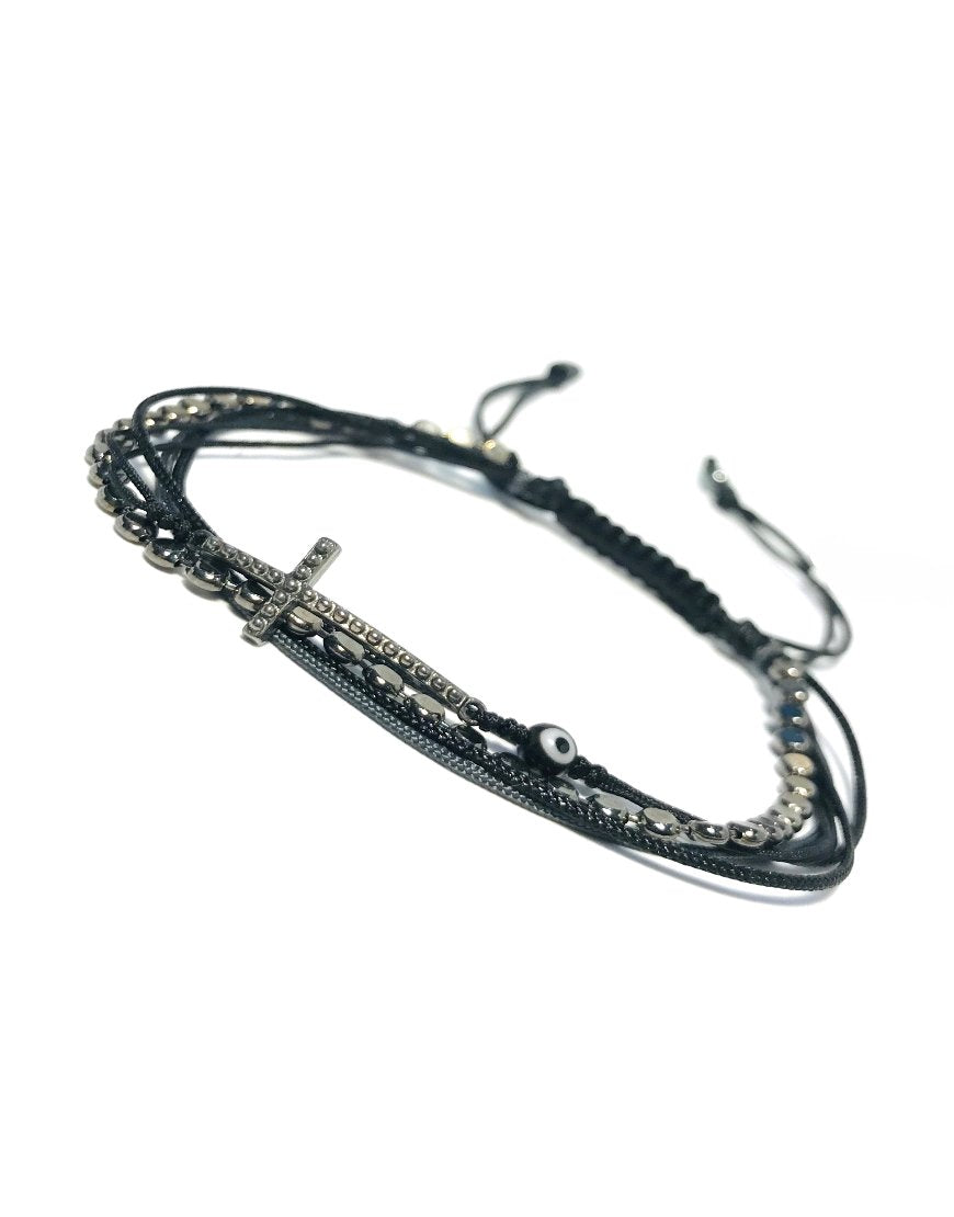 MEN'S SILVER MULTI-STRAND BRACELET (33138)