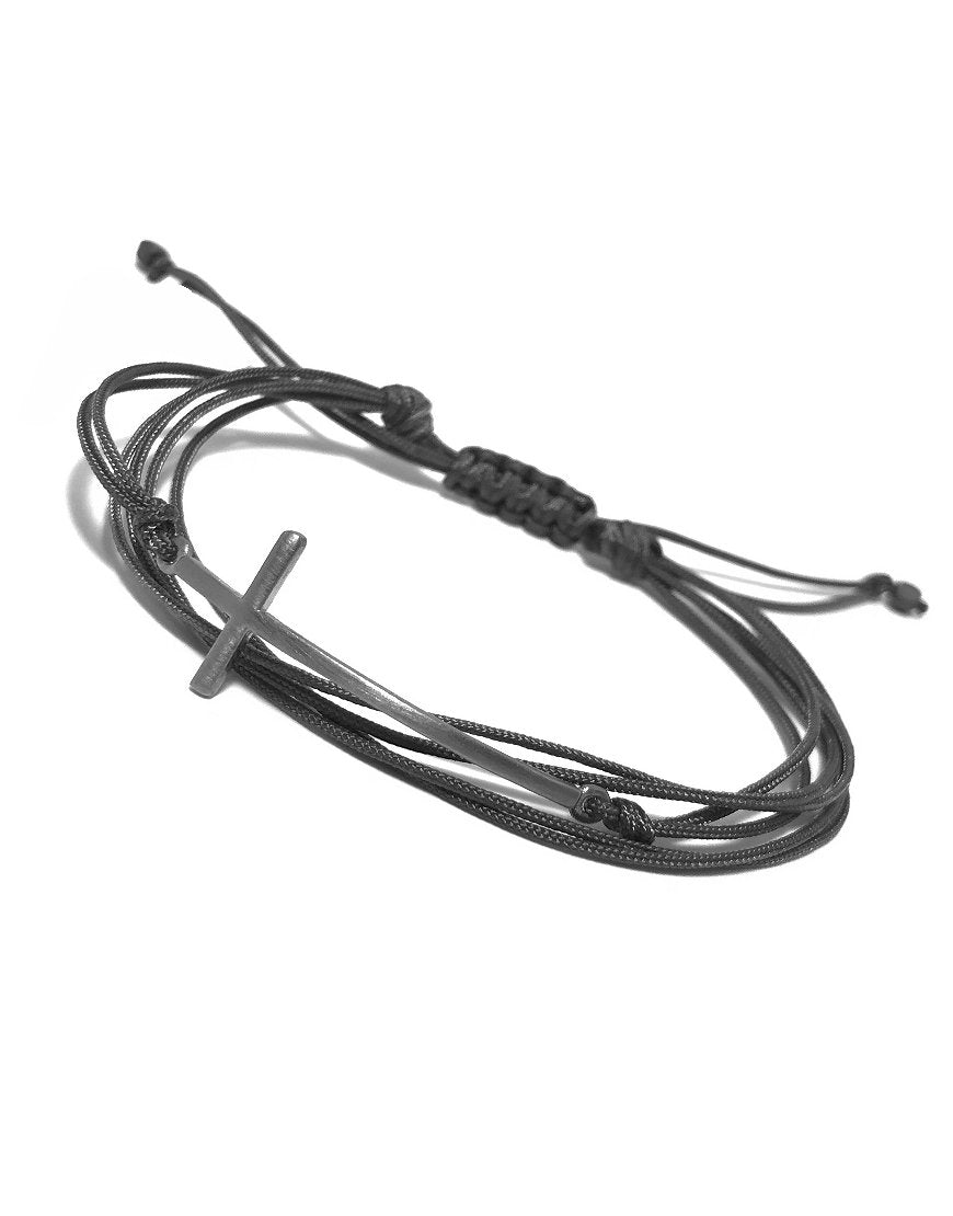 MEN'S SILVER BRACELET WITH CROSS (33139)