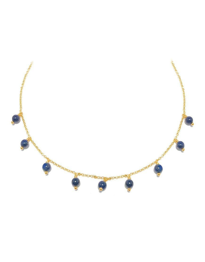 SILVER NECKLACE WITH LAPIS (33343)