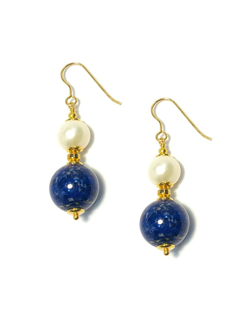 SILVER EARRINGS WITH LAPIS (33350)