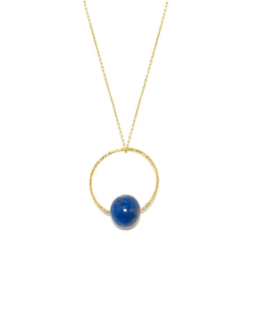 SILVER NECKLACE WITH LAPIS (33376)