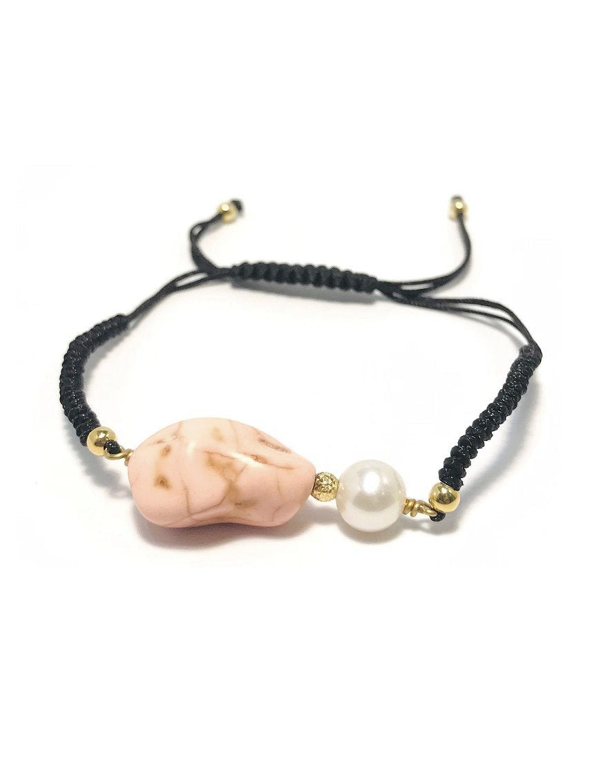 SILVER BRACELET WITH HOWLITE (33403)