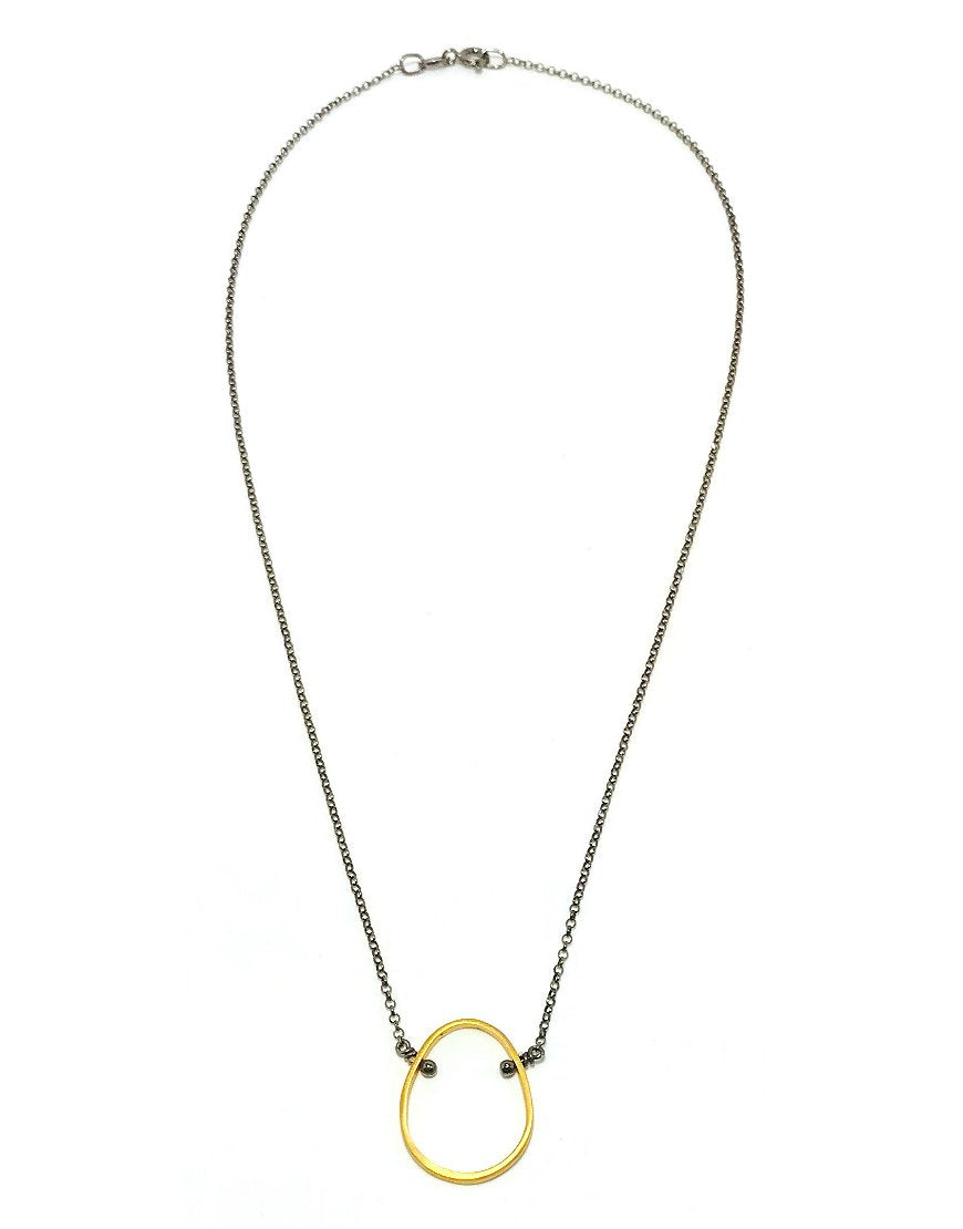 NECKLACE WITH SILVER CHARM (33411)