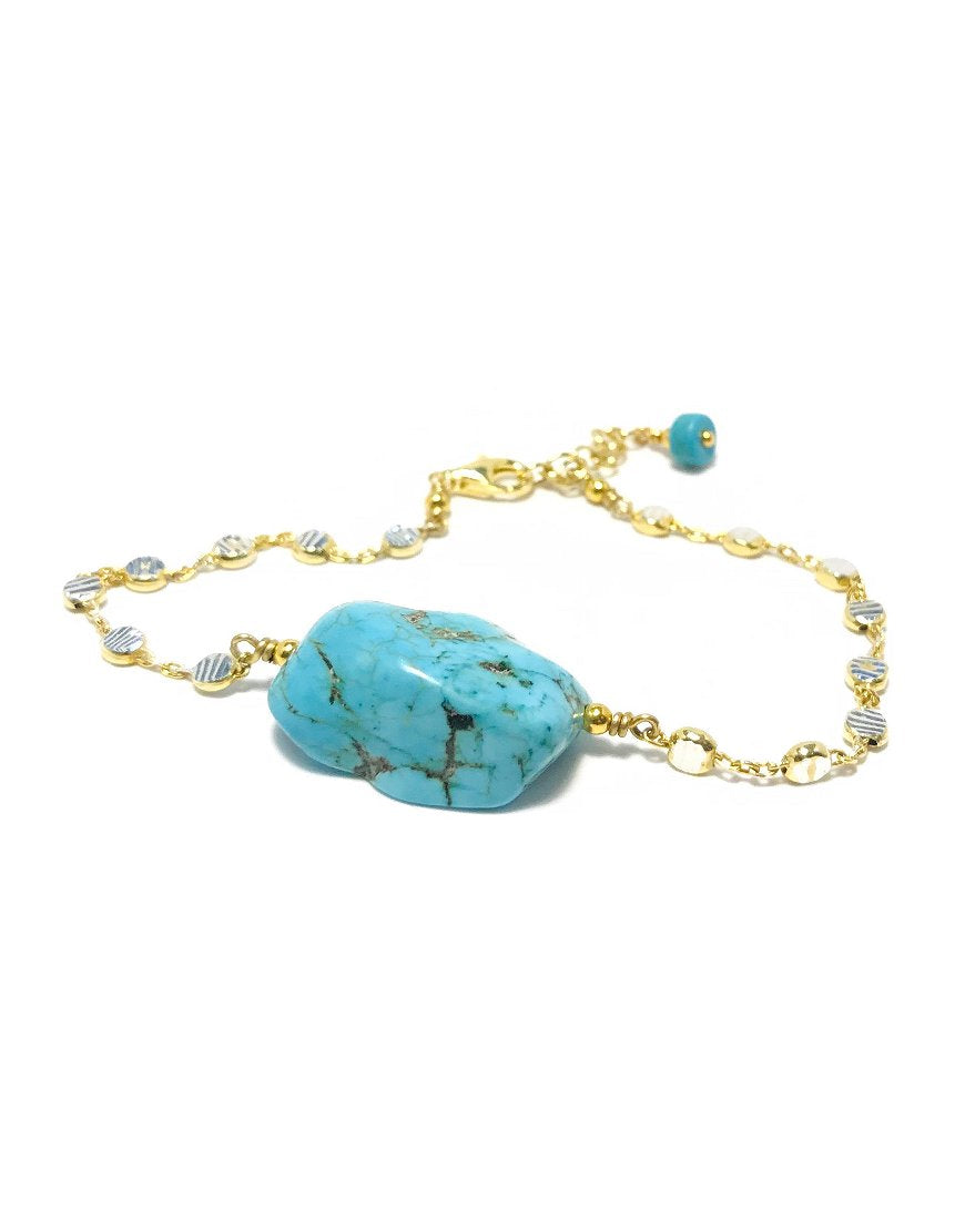SILVER BRACELET WITH TURQUOISE (33413)