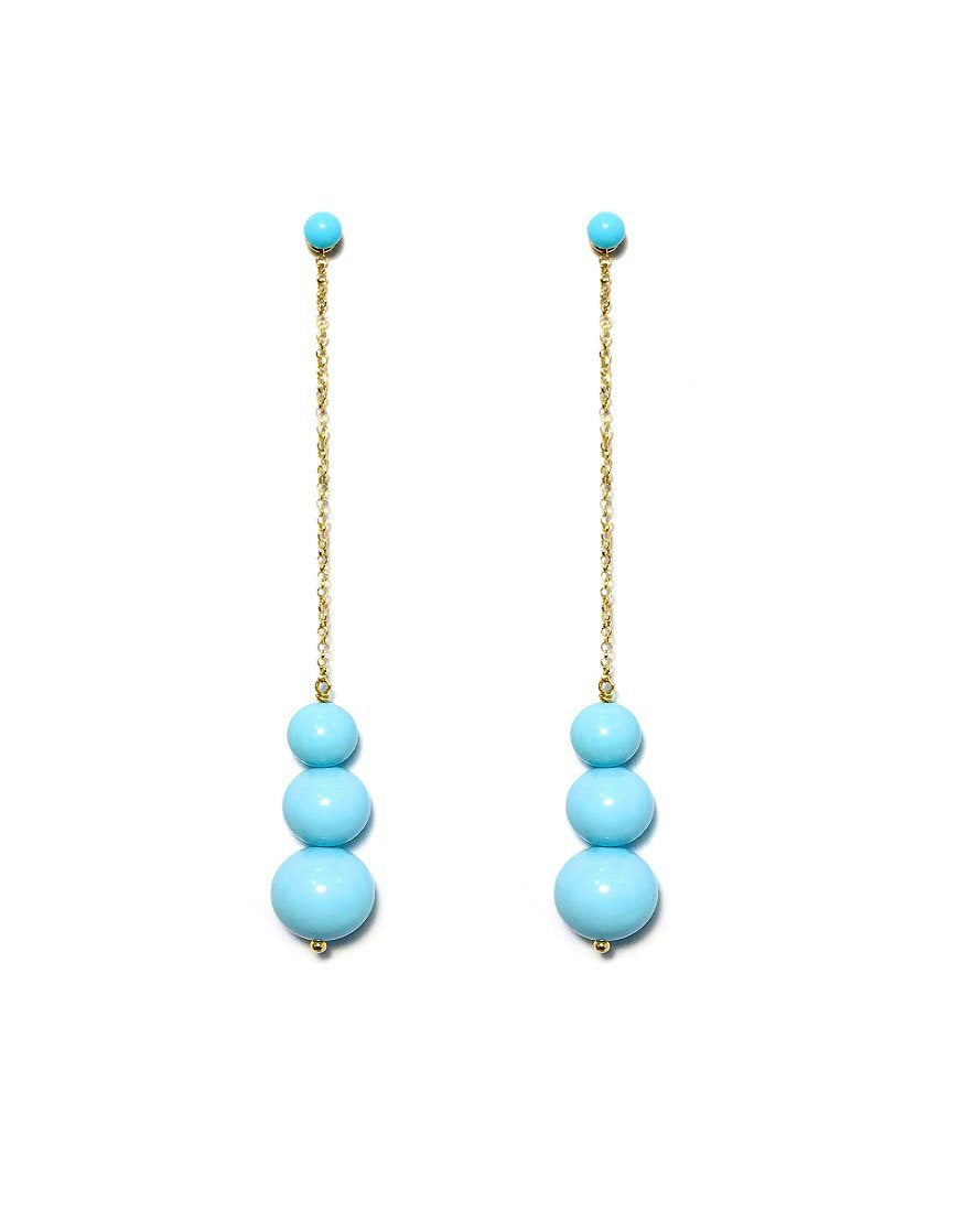 SILVER EARRINGS WITH TURQUOISE (33415)
