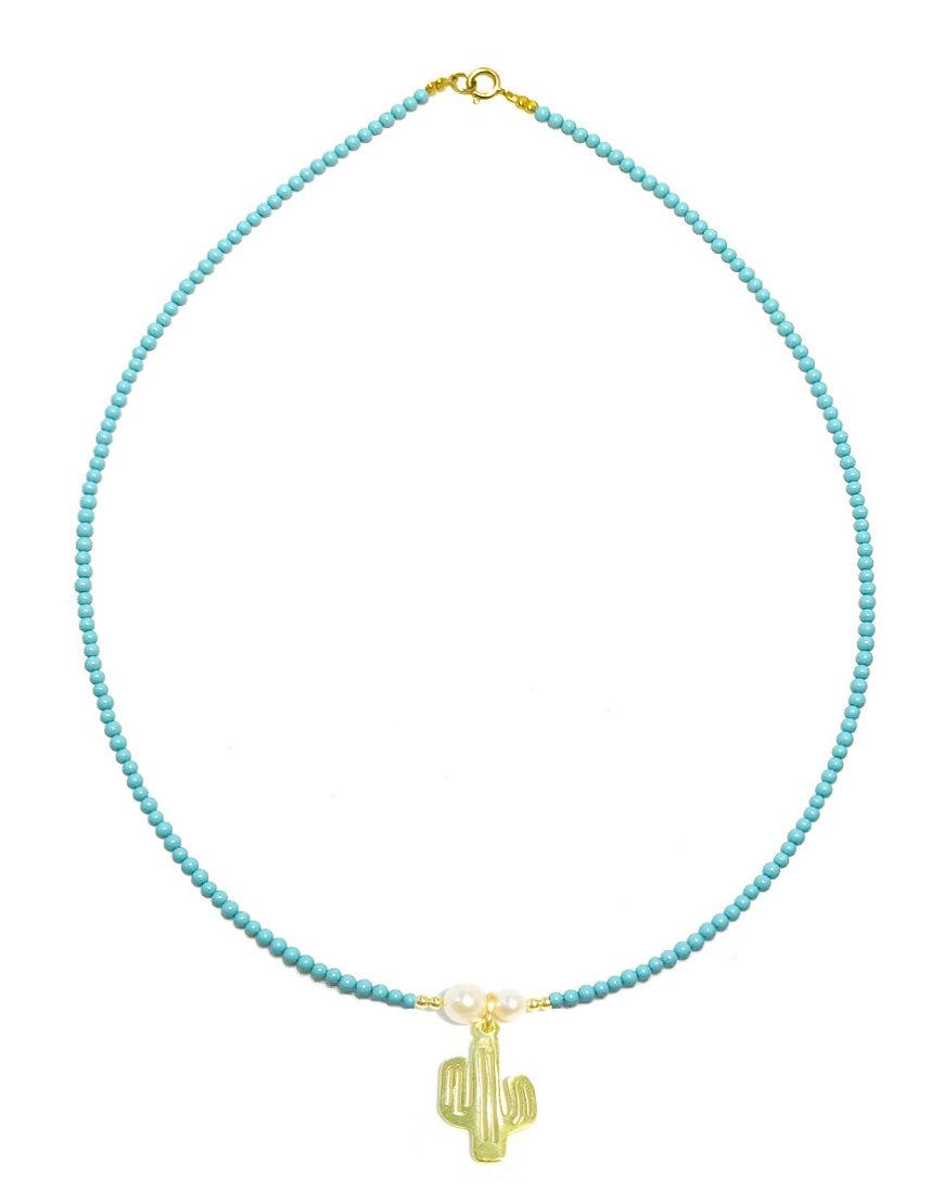 SILVER NECKLACE WITH TURQUOISE (33430)