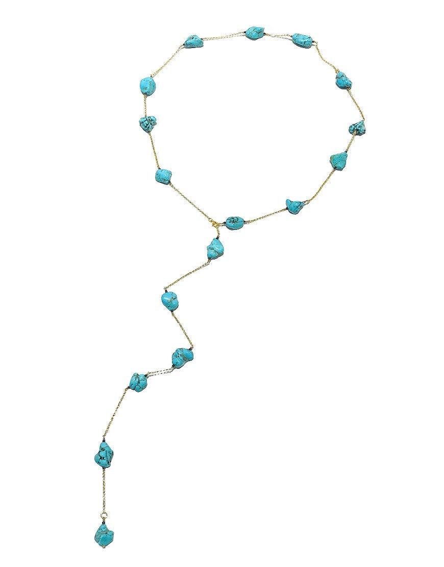 SILVER NECKLACE WITH TURQUOISE (33451)