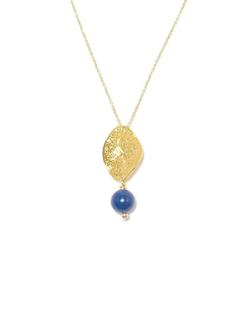 SILVER NECKLACE WITH LAPIS (33463)
