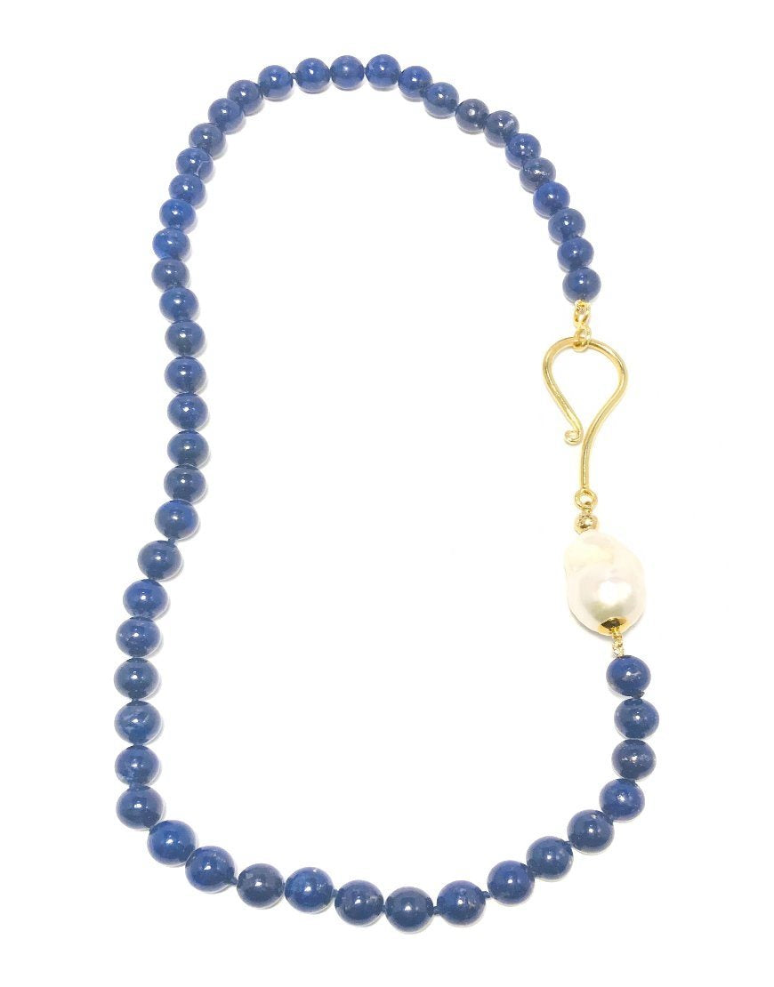 SILVER NECKLACE WITH LAPIS (33502)