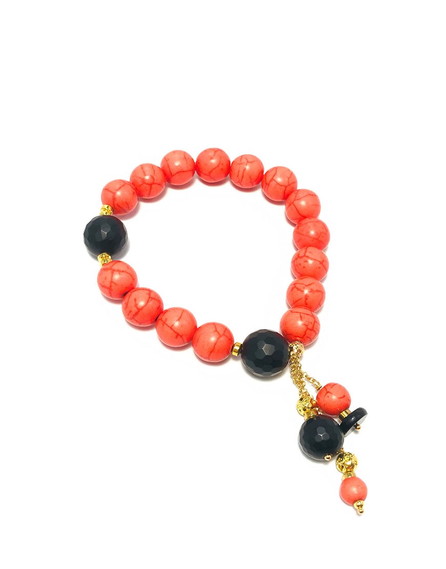 SILVER BRACELET WITH HOWLITES (33532)