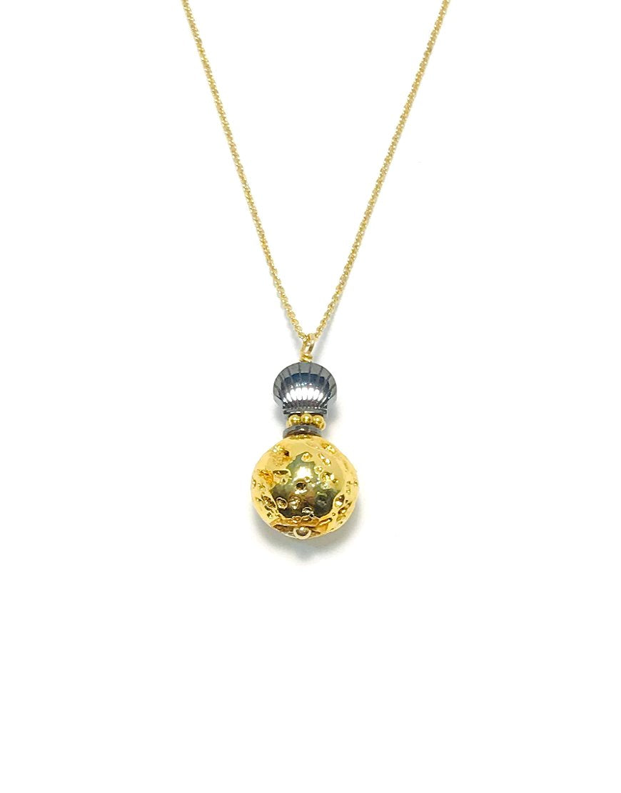 SILVER NECKLACE WITH LAVA (33540)