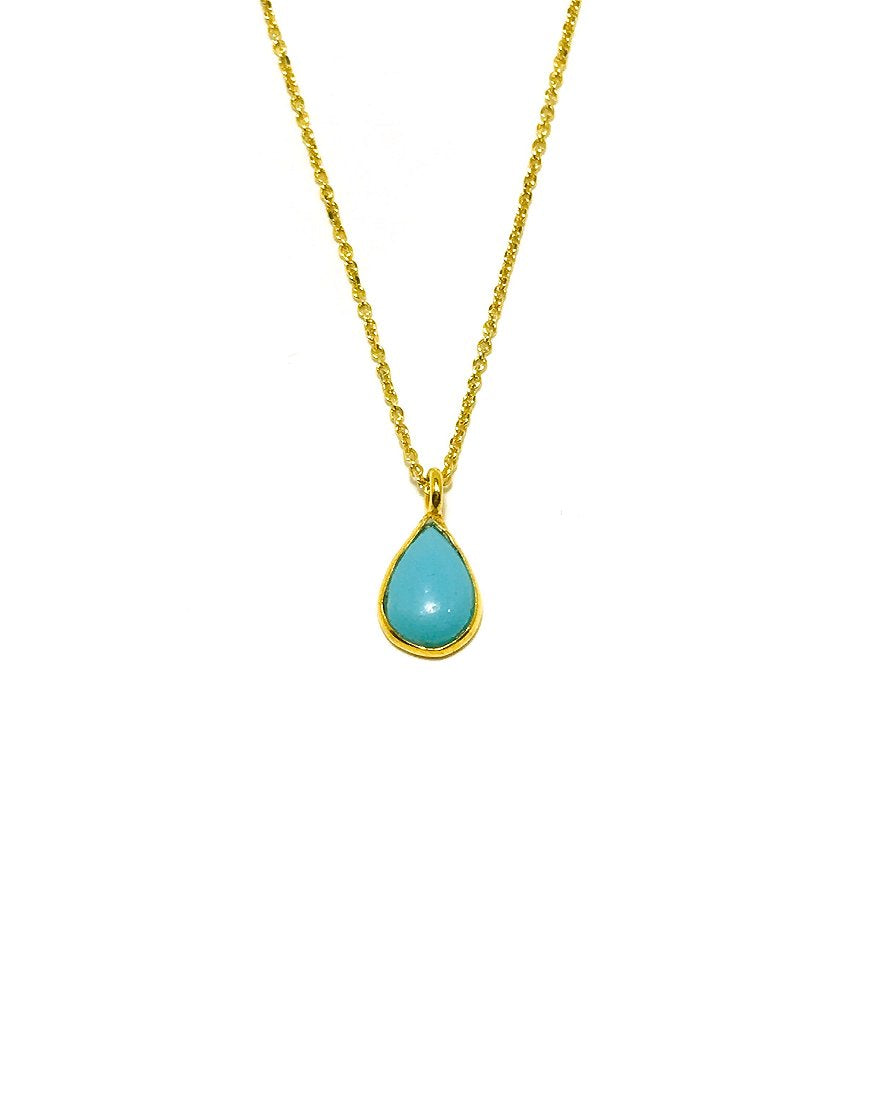 SILVER NECKLACE WITH TURQUOISE (33548)