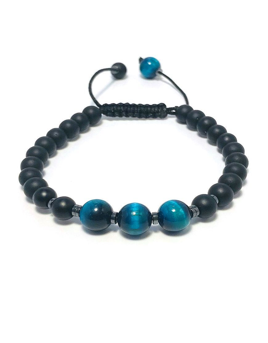 MEN'S BRACELET WITH BLUE TIGER'S EYE (33551)