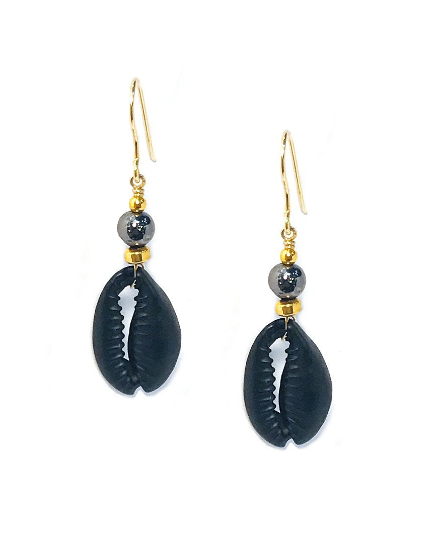 SILVER EARRINGS WITH SHELLS (33572)