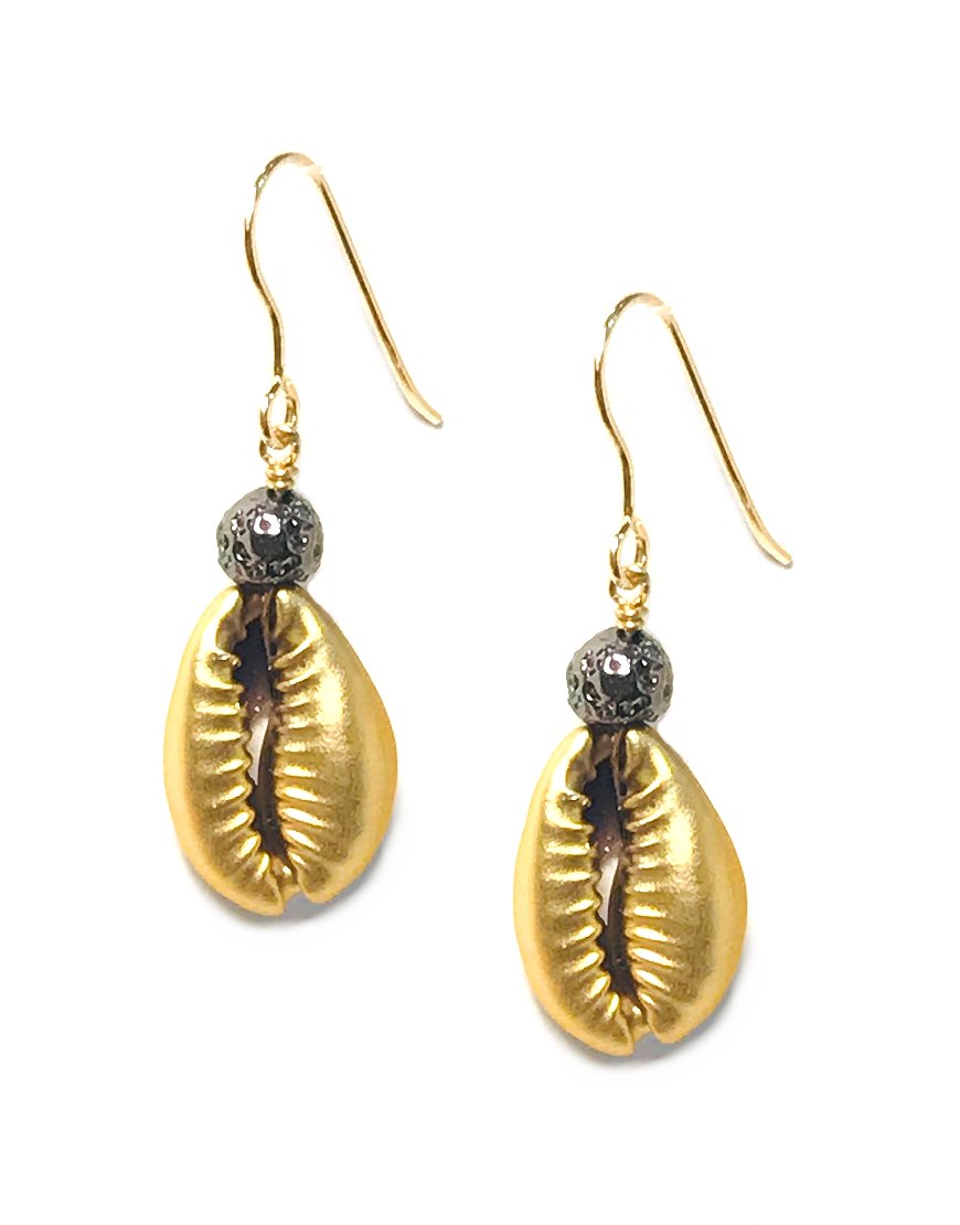 SILVER EARRINGS WITH SHELLS (33574)