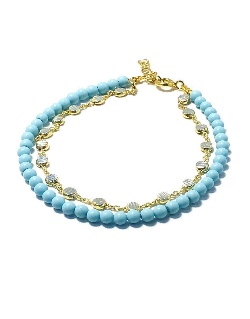 SILVER BRACELET WITH TURQUOISE (33575)