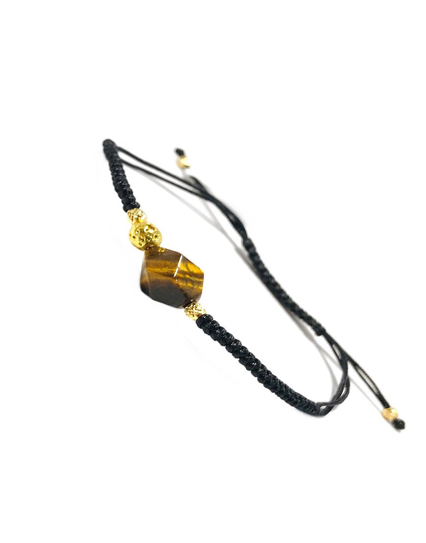 SILVER BRACELET WITH TIGER'S EYE (33715)
