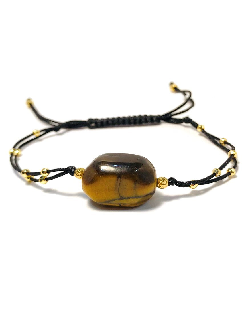 SILVER BRACELET WITH TIGER'S EYE (33742)