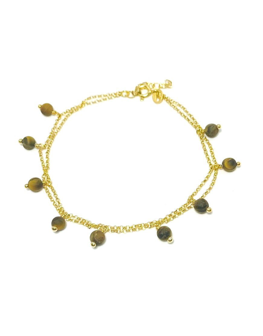 SILVER BRACELET WITH TIGER'S EYE (33748)