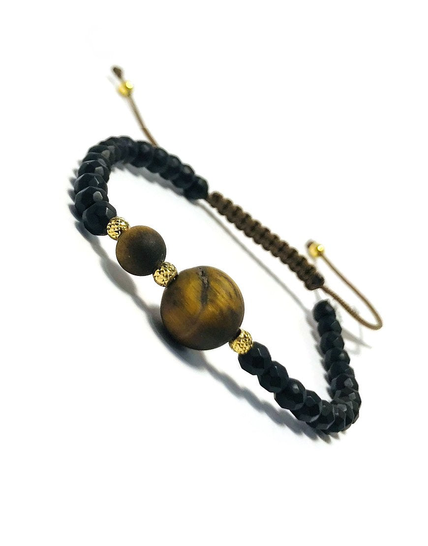 SILVER BRACELET WITH TIGER'S EYE (33756)