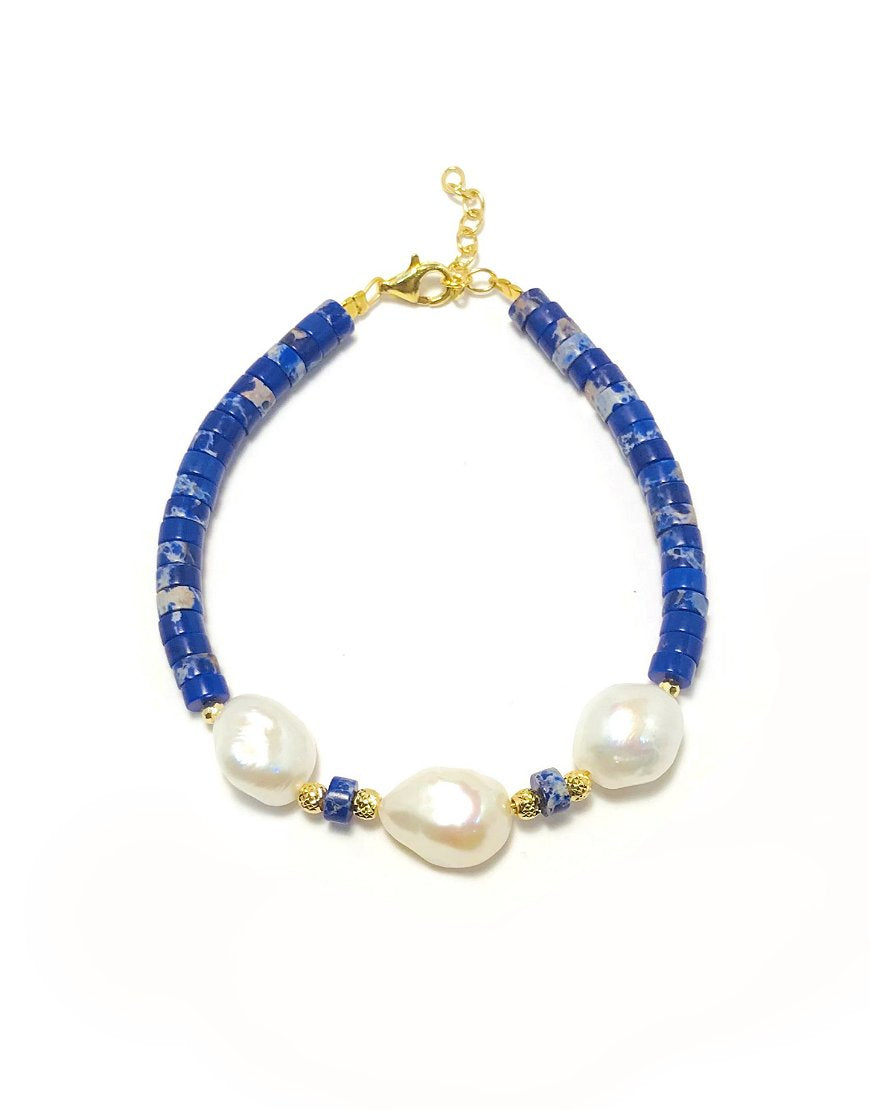 SILVER BRACELET WITH LAPIS (33916)