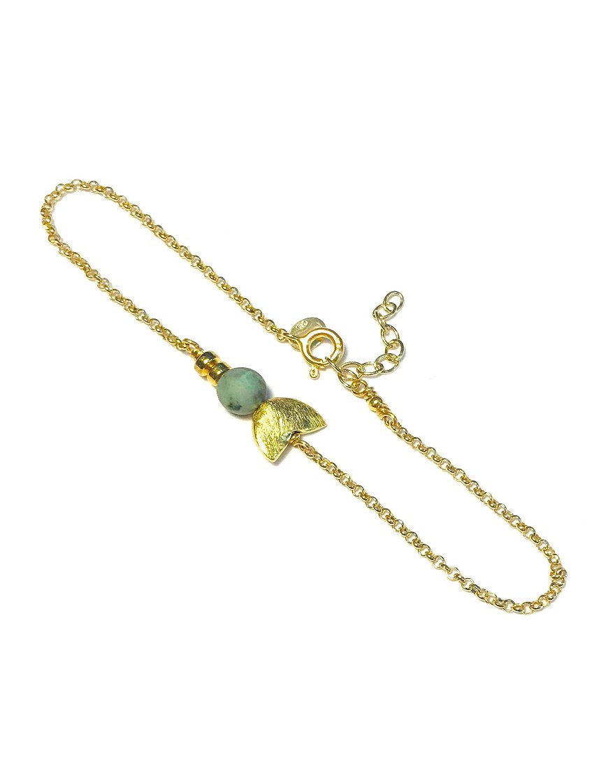 SILVER BRACELET WITH TURQUOISE (33936)