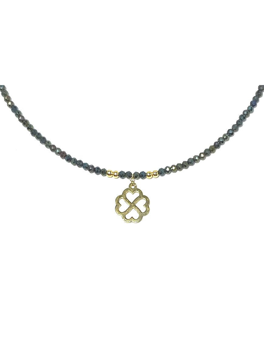 GOLD NECKLACE WITH SPINEL (33952)
