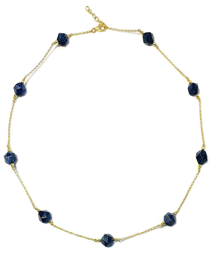 SILVER NECKLACE WITH LAPIS (34249)