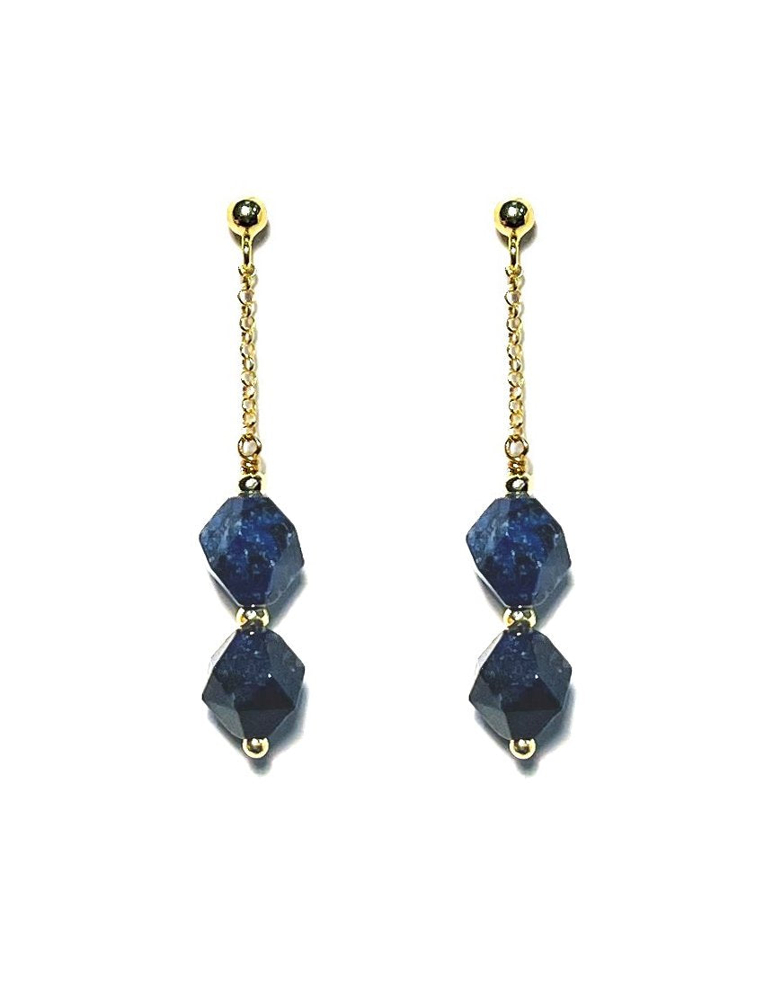 SILVER EARRINGS WITH LAPIS (34253)