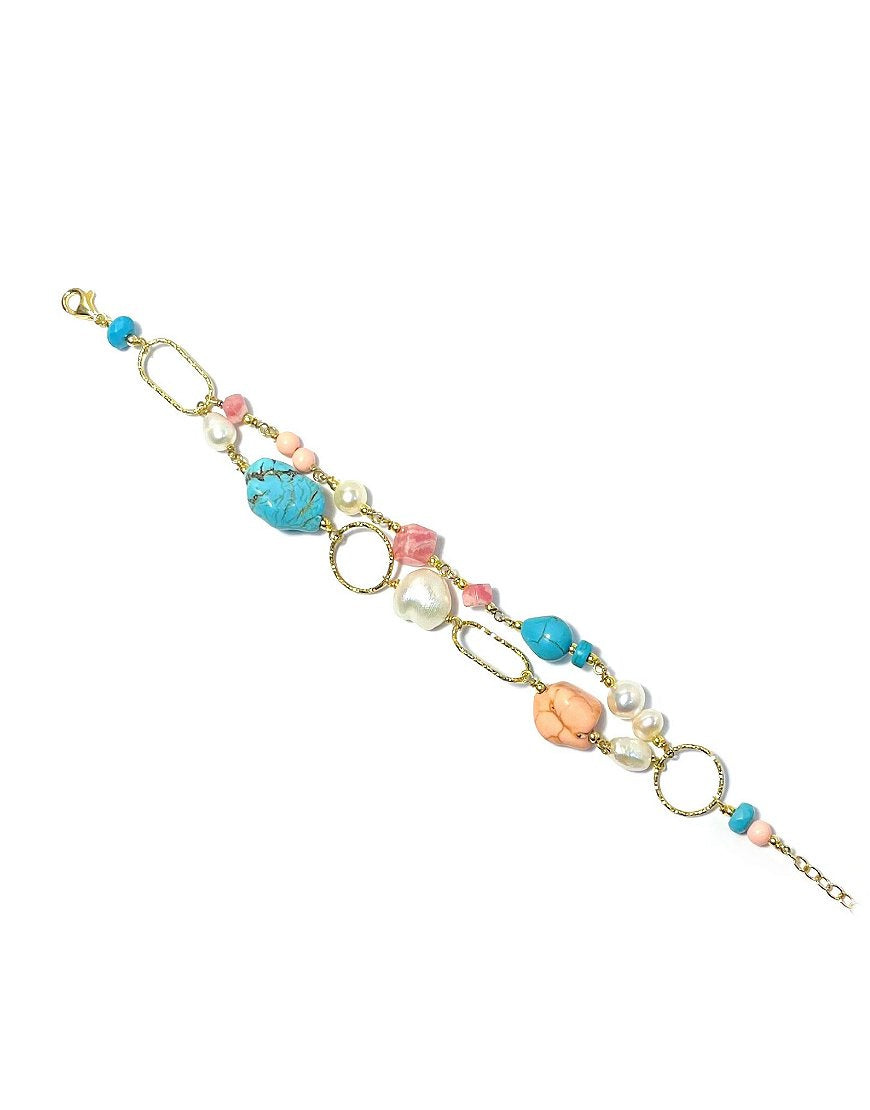 SILVER BRACELET WITH HOWLITE (34276)