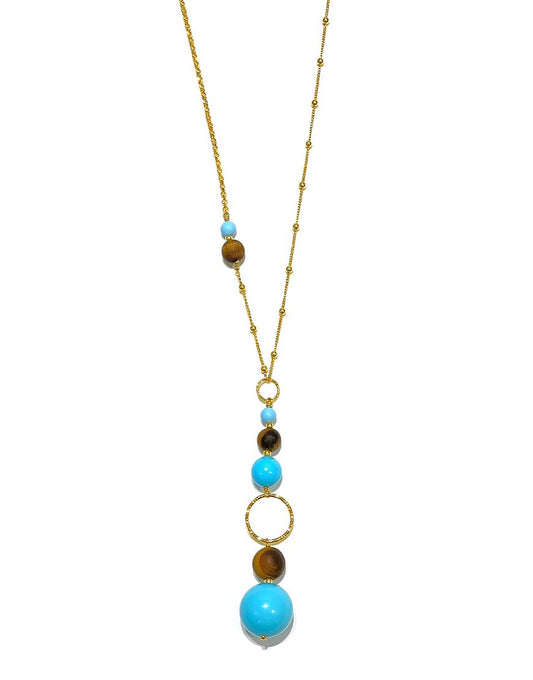 ΚΟΛΙΕ ΑΣΗΜΕΝΙΟ ΜΕ TIGER EYE (34309)