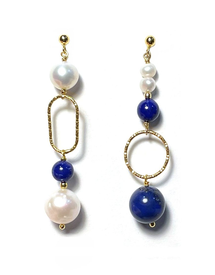 SILVER EARRINGS WITH LAPIS (34328)