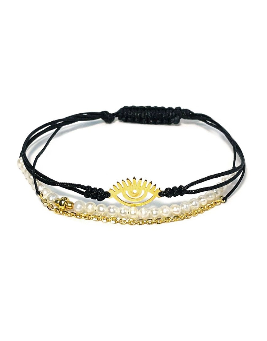 GOLD BRACELET WITH PEARLS (34350)